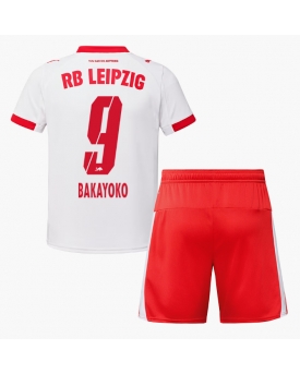 Billige Fotballdrakt RB Leipzig Johan Bakayoko #9 Replika Hjemmedraktsett Barn 2025-26 Kortermet (med bukser)